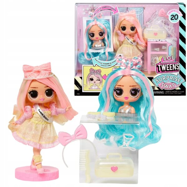 Bambola Winnie LOL Surprise Tweens Swap con testa intercambiabile e accessori 2in1