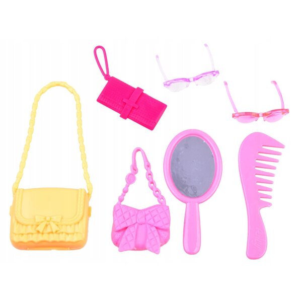 Anlily-Puppe mit Kleiderschrank und Kleidung, Modeaccessoires für Mädchen ab 3 Jahren