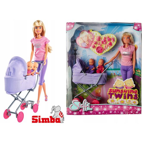 Steffi bambola con passeggino profondo ideale per bambini dai 3 anni