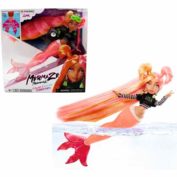 Mermaze Mermaidz Zuma bambola 29 cm con coda cambia colore per bambini 4+