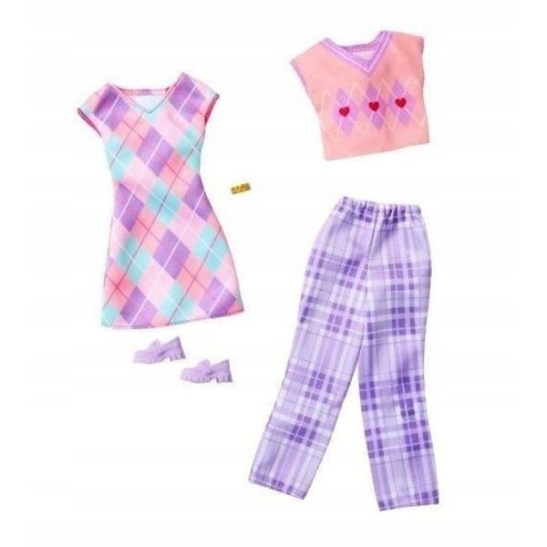 Barbie Ubranka 2-Pak: Kleidung und Accessoires für Mattel-Puppen, Mode für Kinder ab 3 Jahren