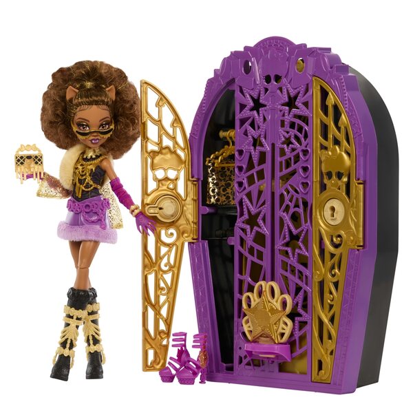Bambola Monster High Clawdeen Wolf con Set di accessori e armadio 30 cm