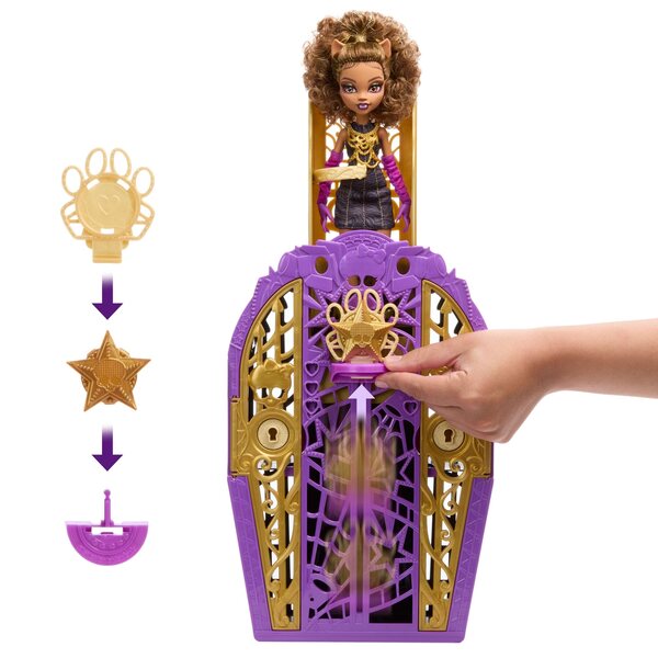 Bambola Monster High Clawdeen Wolf con Set di accessori e armadio 30 cm
