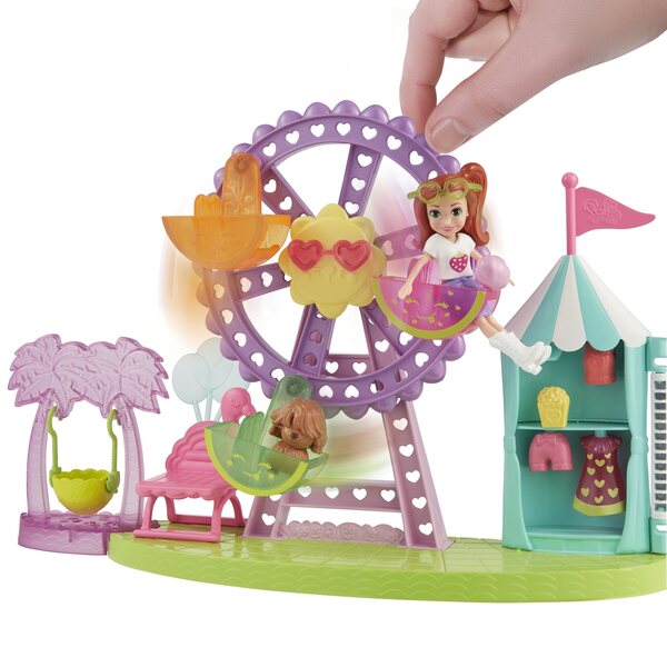 Parc d'attractions Polly Pocket Tropical avec poupée, accessoires et jeux pour enfants