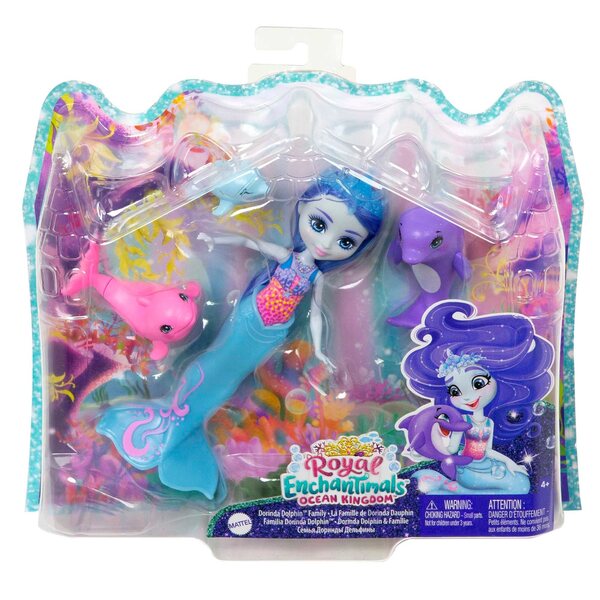 Enchantimals Royal Delfin Dorinda mit Dolphin Friends Kinderspielset