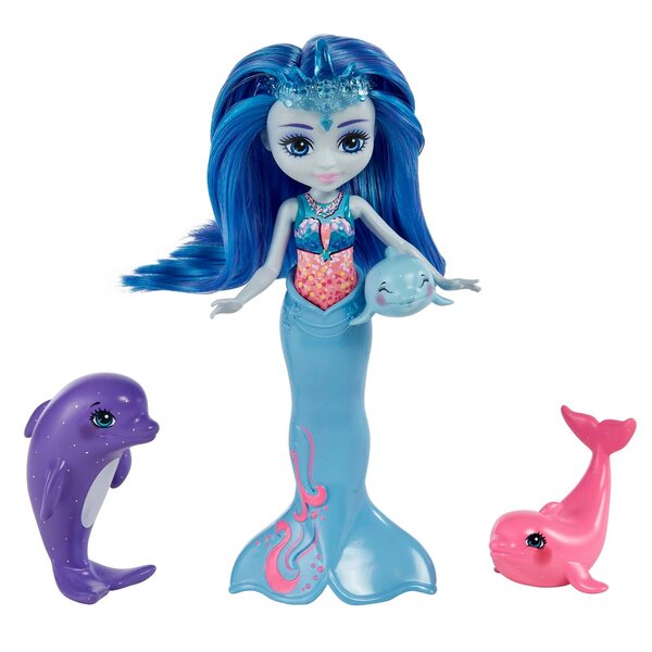 Enchantimals Royal Delfin Dorinda mit Dolphin Friends Kinderspielset