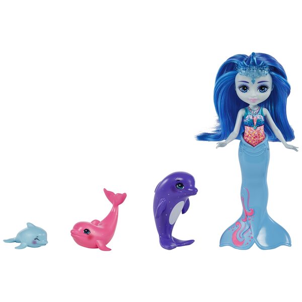 Enchantimals Royal Delfin Dorinda mit Dolphin Friends Kinderspielset