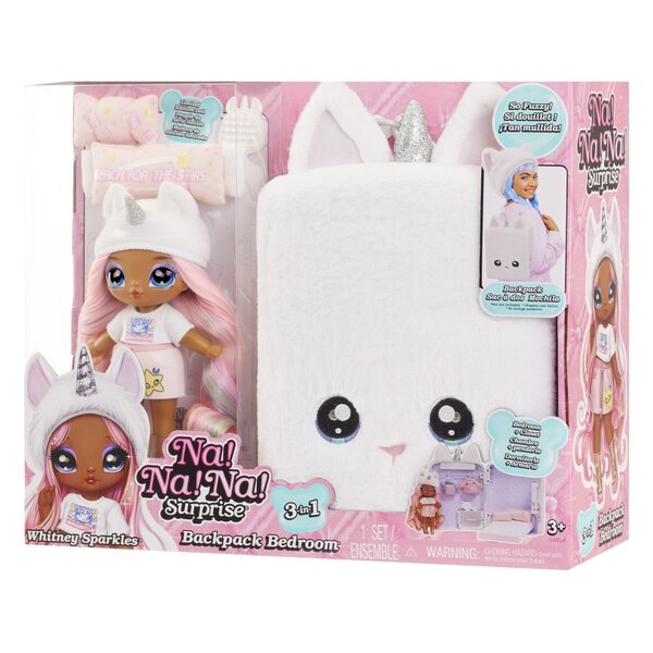 Na Na Na Surprise 3-in-1-Rucksack mit Schlafzimmer und Zubehör Whitney 32 cm