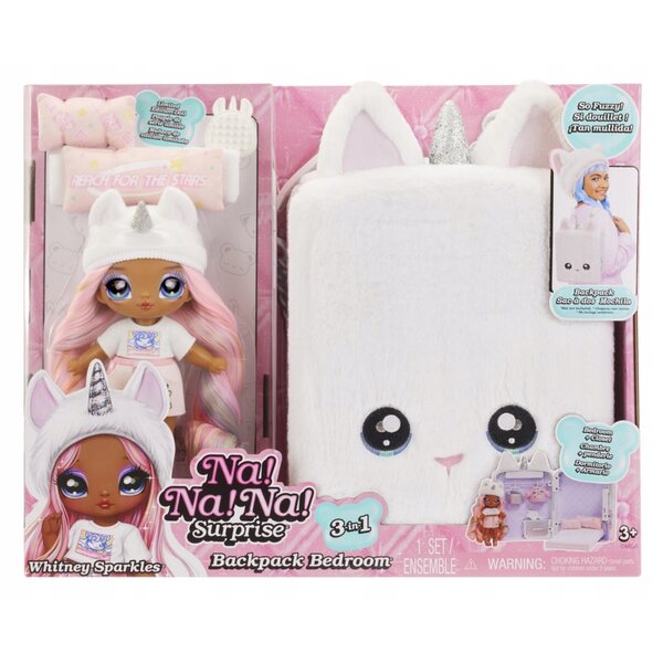 Na Na Na Surprise 3-in-1-Rucksack mit Schlafzimmer und Zubehör Whitney 32 cm