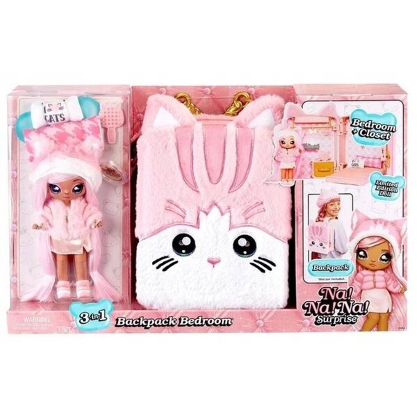 Na Na Na Surprise 3-in-1-Rucksack mit Schlafzimmer und Zubehör Whitney 32 cm