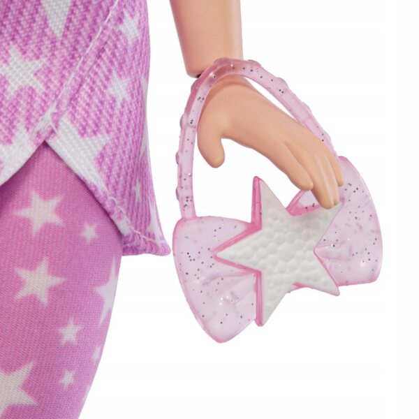 Barbie Deluxe Style mit rosa Sternenkleid und offenem Haar 29 cm