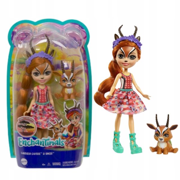 Enchantimals Gabriela Gazelle Puppe 15 cm mit Tierfreund Mattel für Mädchen