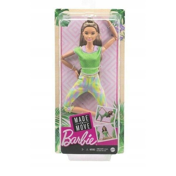 Barbie Made to Move con 22 punti di articolazione e abbigliamento rosa da ginnastica