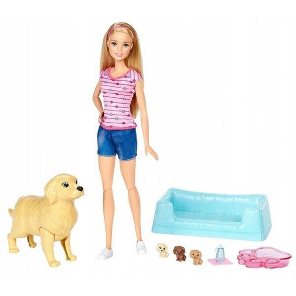 Barbie Nascita dei Cani Mattel - Interattivo con Cuccioli che Cambiano Colore