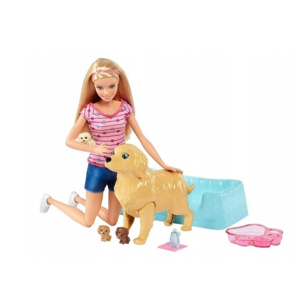 Barbie Nascita dei Cani Mattel - Interattivo con Cuccioli che Cambiano Colore