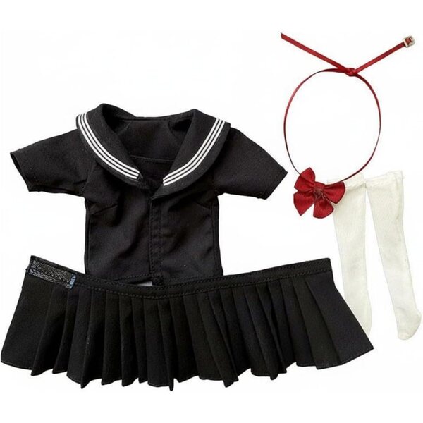 JK Style Outfit 1/6 Puppe – Faltenrock und schwarzes Oberteil für Sammler