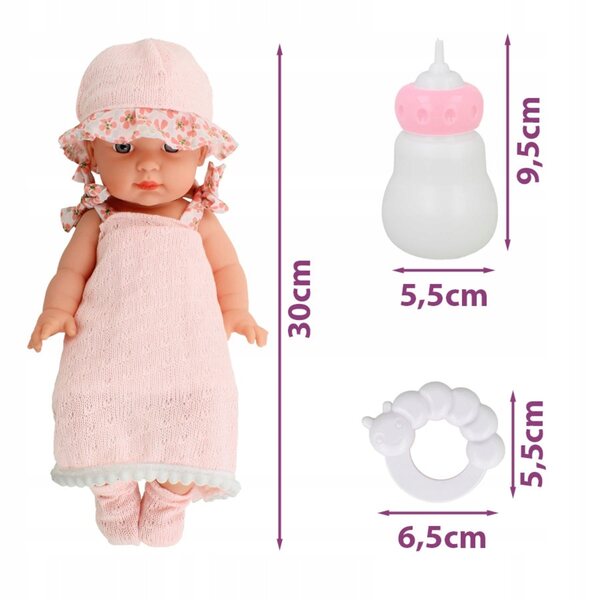 Baby Baby Doll 30 cm con accessori per la pappa e vestiti per bambina