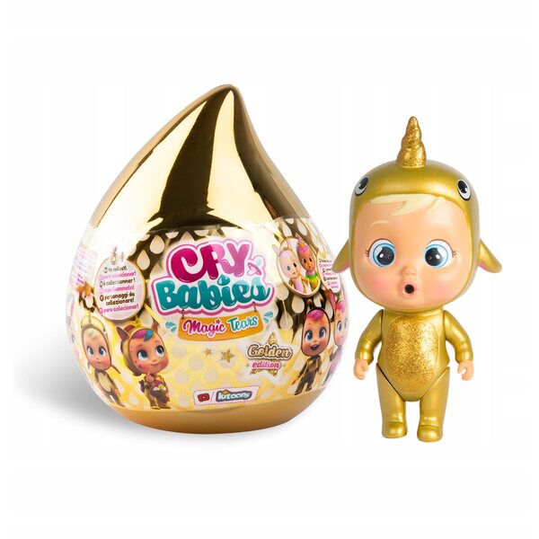Cry Babies Magic Tears Golden Edition: überraschte Puppe mit goldenen Accessoires