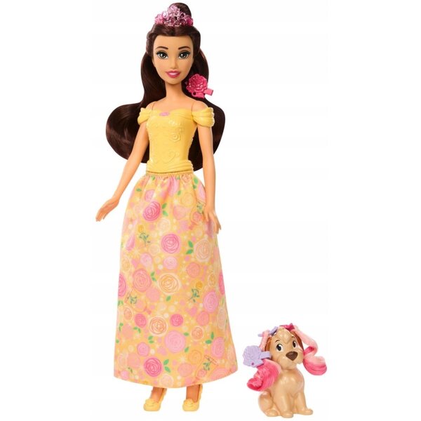 Disney Prinzessin Bella mit Hund und Zubehör – 32 cm große Puppe und Spielset