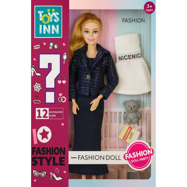 Emily Fashion Black bambola - bambola moda con accessori e articolazioni mobili 29 cm
