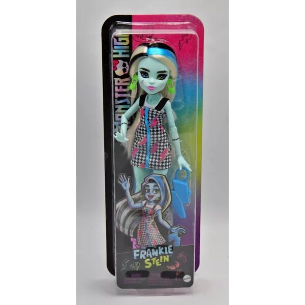 Mattel Monster High Frankie Stein 27 cm – Modellpuppe mit 11 Gelenken