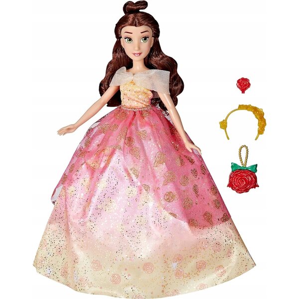 Bambola Disney Principessa Belle 27,5 cm con Abiti e Accessori Modificabili