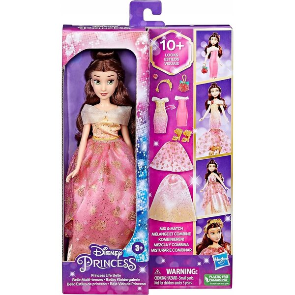 Bambola Disney Principessa Belle 27,5 cm con Abiti e Accessori Modificabili