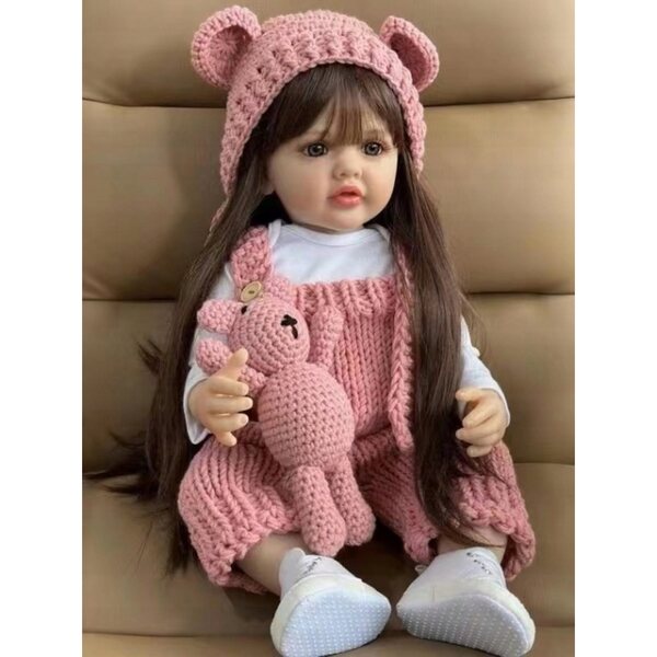 Bambola principessa rinata da 60 cm con articolazioni mobili e vestiti eleganti