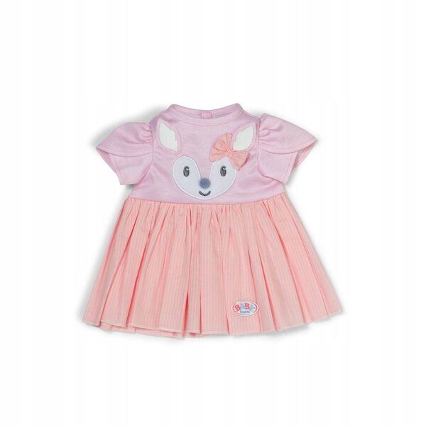 Baby Born Kleid mit Hirschmuster für 43 cm Puppen – Faltenkleid