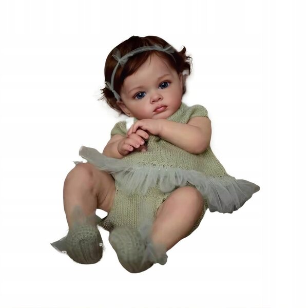Bambola Reborn 55 cm come una vera bambina con pelle realistica