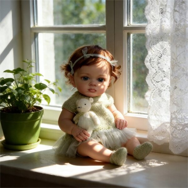 Bambola Reborn 55 cm come una vera bambina con pelle realistica