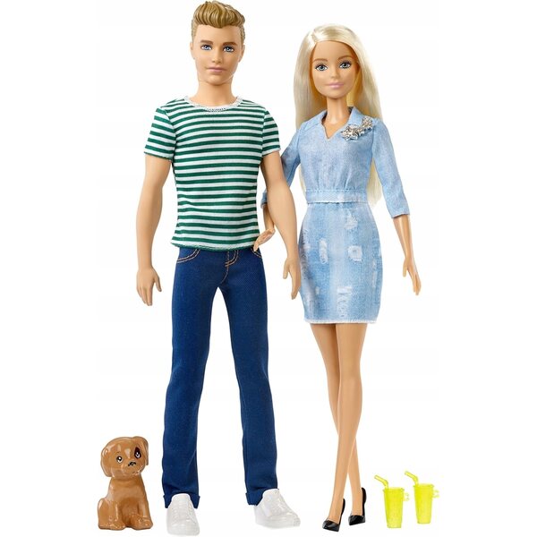 Barbie und Ken Set mit Hund und Zubehör, 29 cm – Spiel für Kinder ab 3 Jahren