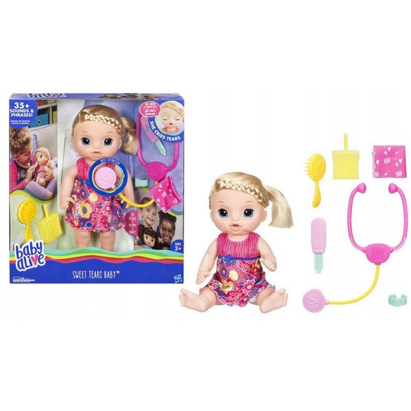 Bambola Baby Alive Sweet Tears con Suoni e Accessori Interattivi per Bambini 3+