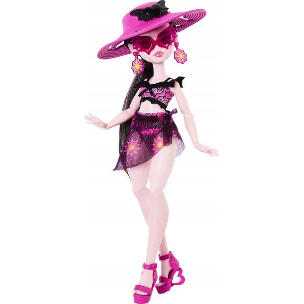 Monster High Draculaura 29 cm - Bambola Moda Wyspa Straszy-Raj con Accessori