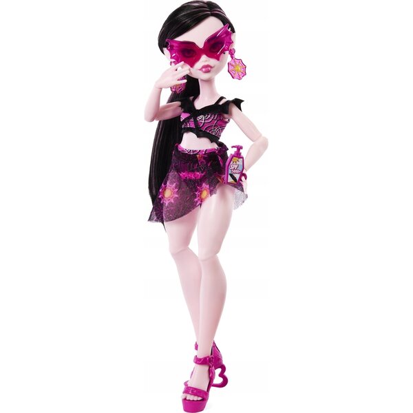 Monster High Draculaura 29 cm - Bambola Moda Wyspa Straszy-Raj con Accessori