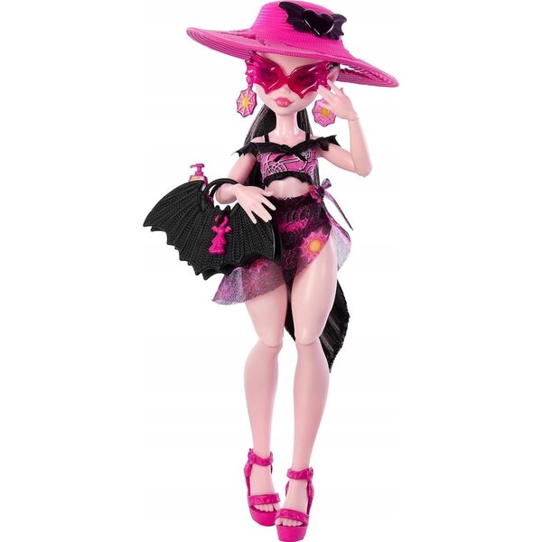 Monster High Draculaura 29 cm - Bambola Moda Wyspa Straszy-Raj con Accessori