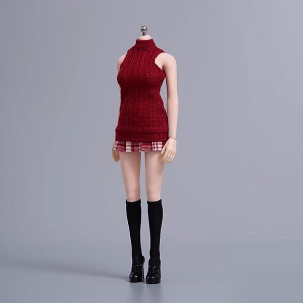 Bekleidungsset für weibliche Actionfigur im Maßstab 1:6: Elegantes und realistisches komplettes Oberteil und Rock