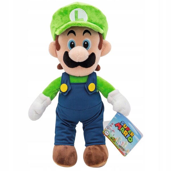 Peluche officielle Nintendo Super Mario Luigi 30 cm - douce et certifiée CE