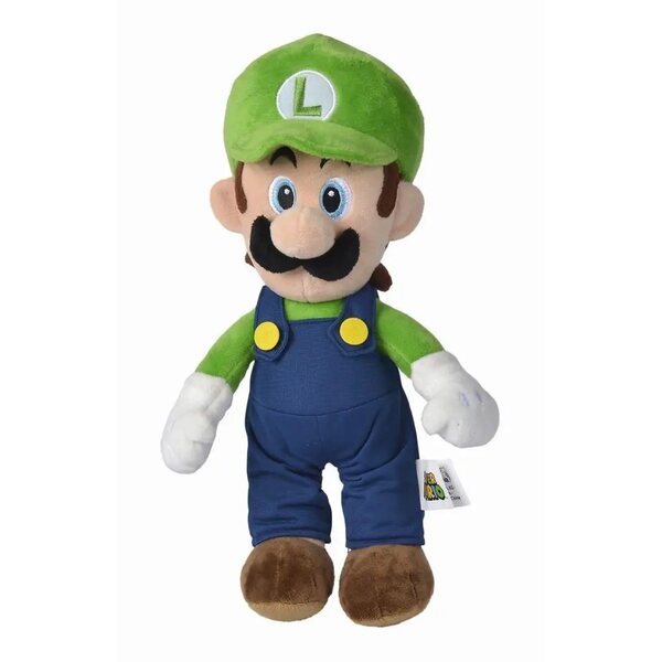 Peluche officielle Nintendo Super Mario Luigi 30 cm - douce et certifiée CE