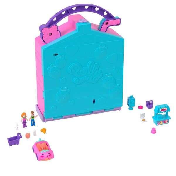 Polly Pocket Pollyville Supermarché portable avec mini poupées et accessoires