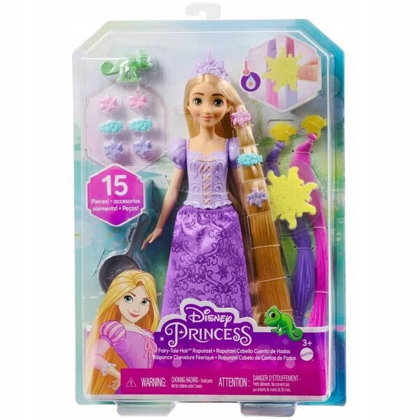 Bambola Disney Principessa Rapunzel con capelli magici e accessori 29 cm