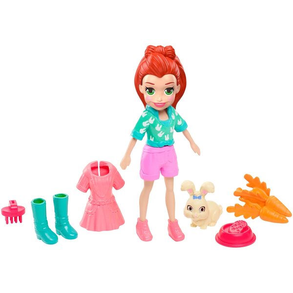 Polly Pocket Lila със зайче Bonita и аксесоари за деца 4+