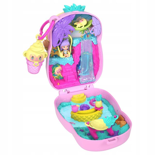 Polly Pocket Monkey Pineapple - Ensemble de jouets compacts pour les enfants de 4 ans et plus