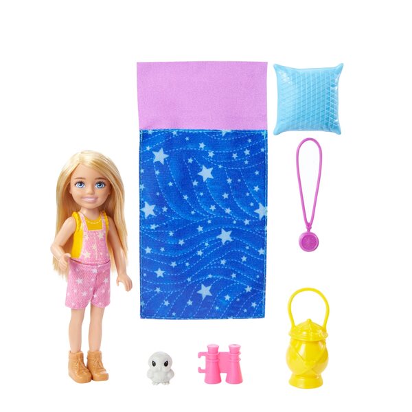 Barbie Chelsea Camping-Set mit Zubehör für Kinder ab 3 Jahren