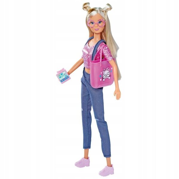 Steffi Love Kitty Fashion: bambola con occhiali, borsa e accessori per bambine