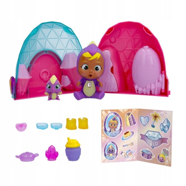 Cry Babies Magic Tears Icy World Dinos Laledzka mit Tier und Zubehör