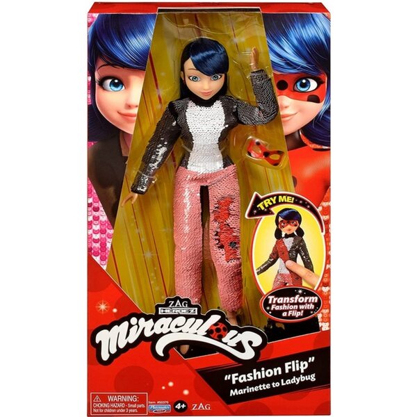 Miraculous Ladybug Marinette Fashion Flip bambola 26 cm - Playmates Toys