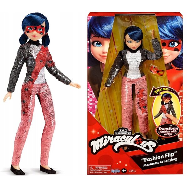 Miraculous Ladybug Marinette Fashion Flip bambola 26 cm - Playmates Toys