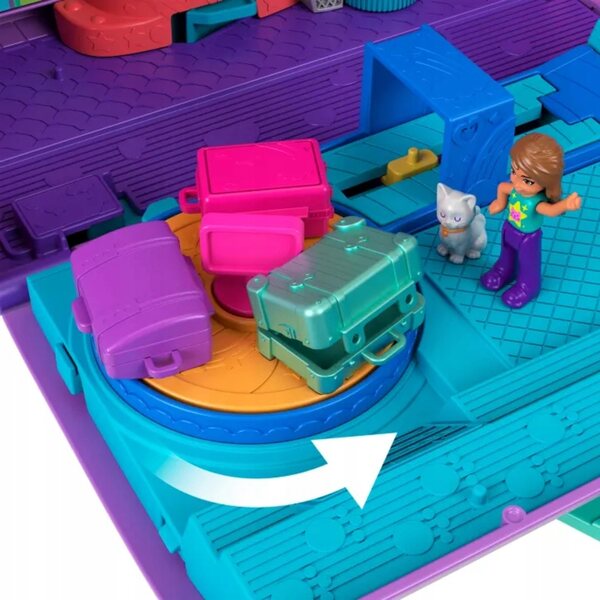 Set aereo per gatti Polly Pocket con 2 bambole e 19 accessori Gabi e Lakotek