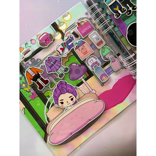 Toca Boca K-Pop Албум за ловци на демони с магнитни герои и сценарии 20x20 cm